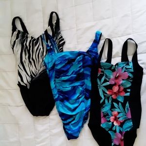 Ladies swimsuit lot of 3 suits size 10  nice